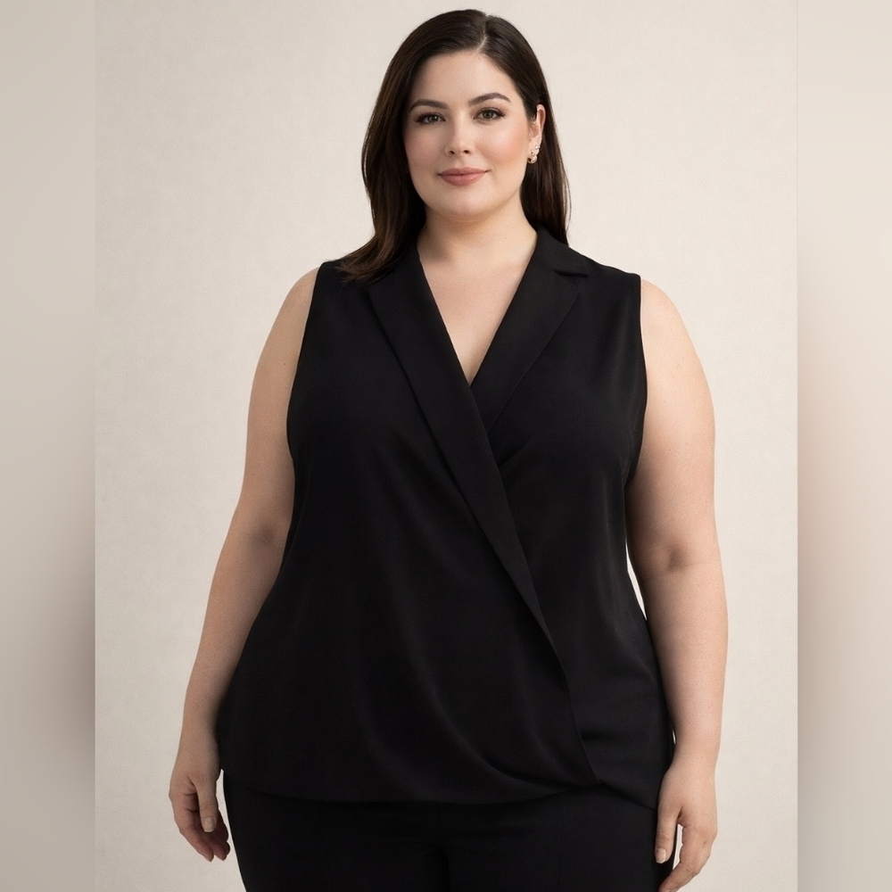 Chic Black Sleeveless Blouse